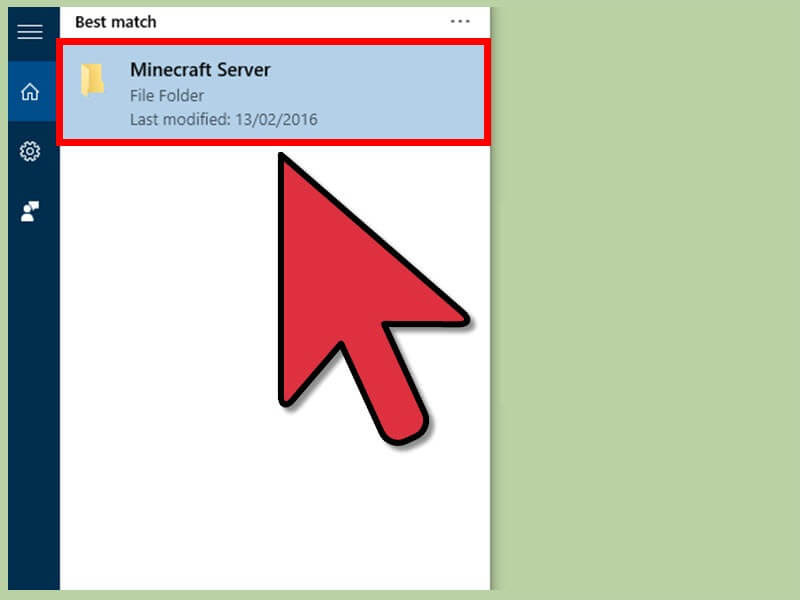 Open your Minecraft server folder: Details how to open