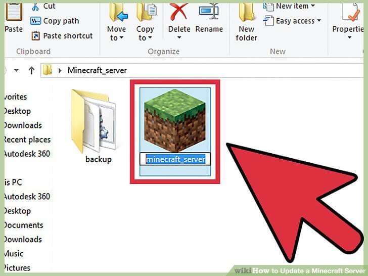 Copy the new server file